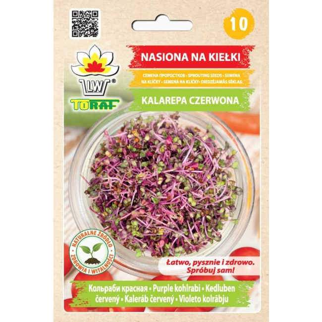 Kalarepa czerwona nasiona na kiełki 10g - TORAF