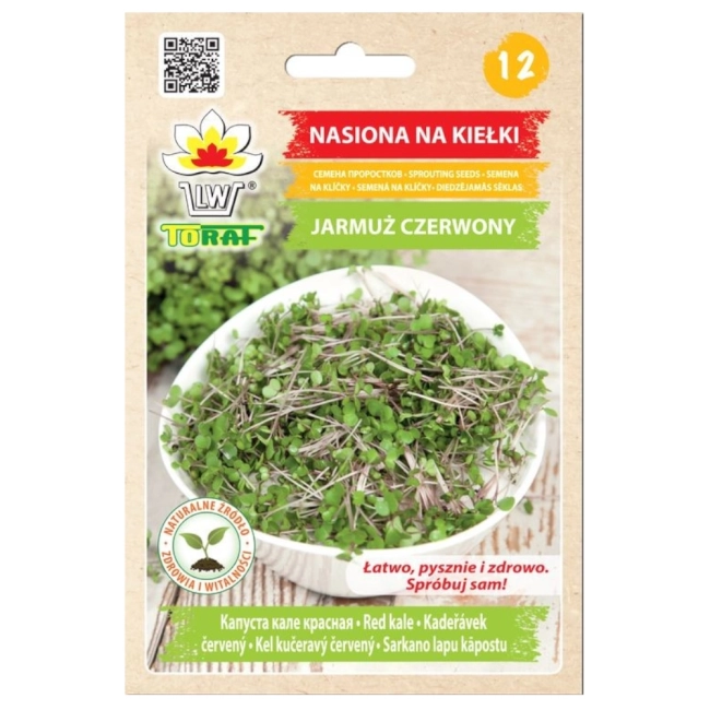 Jarmuż czerwony nasiona na kiełki 10g - TORAF