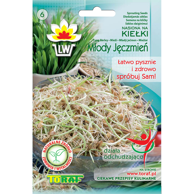 Jęczmień młody nasiona na kiełki 30g - TORAF