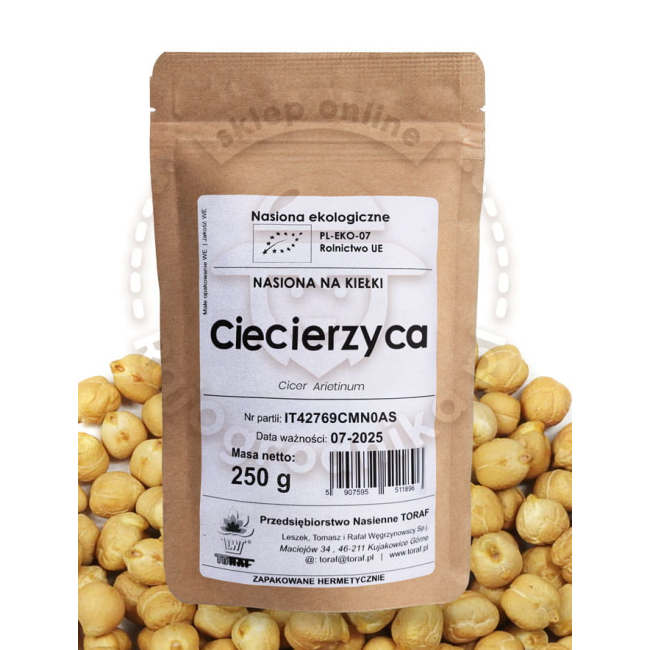 Ciecierzyca nasiona na kiełki Ekologiczne 250g - TORAF
