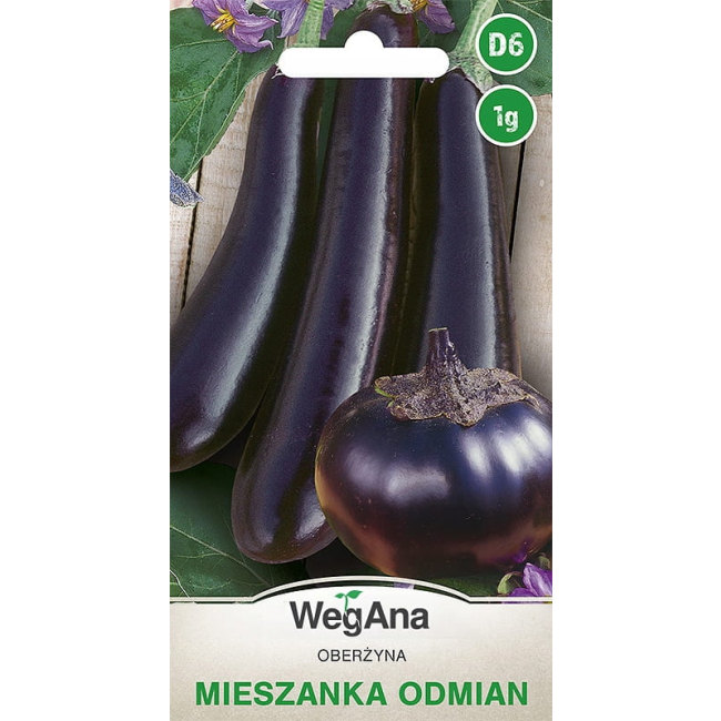 Oberżyna mieszanka odmian 1g - WegAna