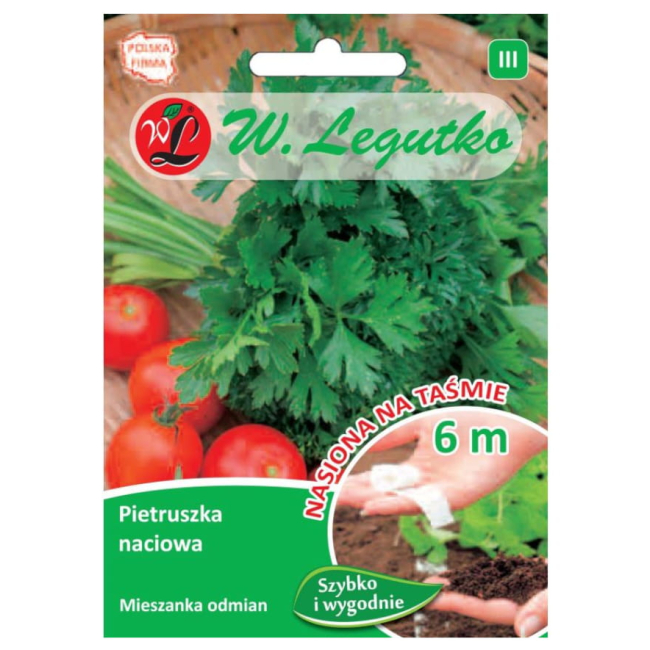 Pietruszka mieszanka odmian nasiona na taśmie 6m - W. Legutko