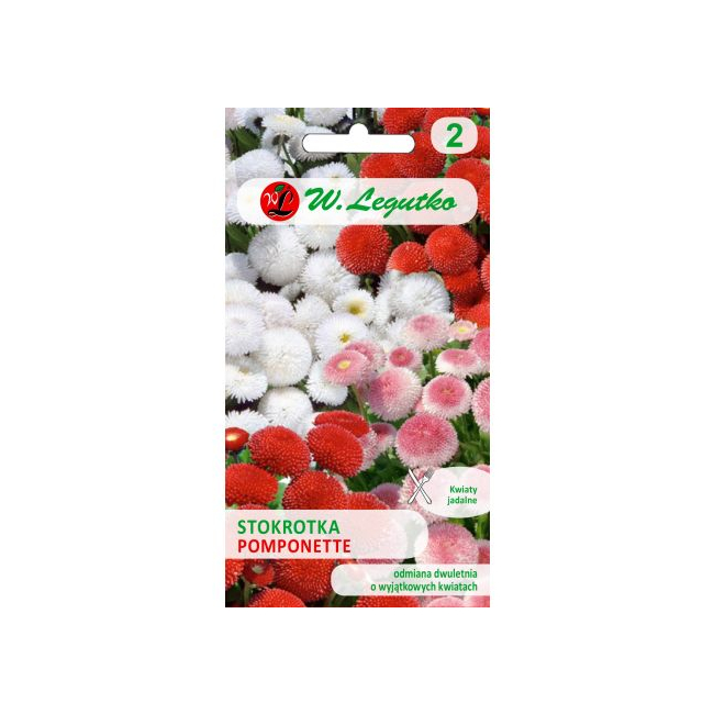 Stokrotka pospolita Pomponette mieszanka nasiona 0,1g - W. Legutko