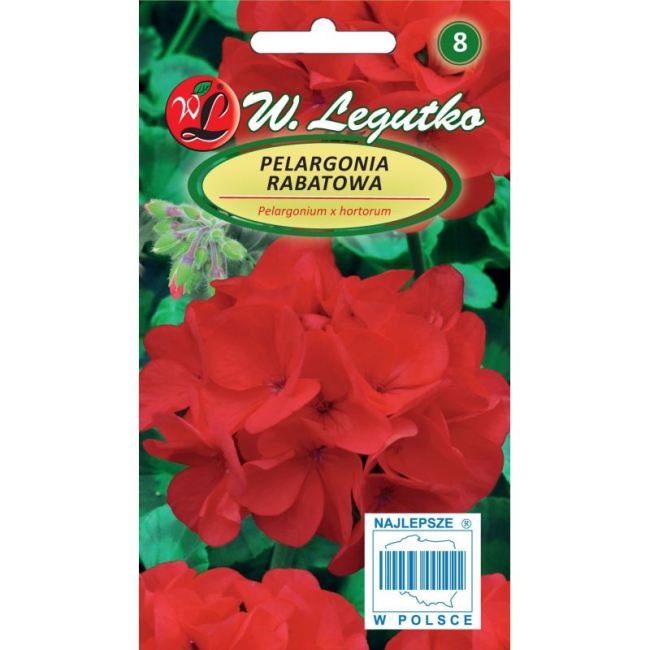 Pelargonia rabatowa Gama F1- czerwona nasiona  0,05g - W. Legutko