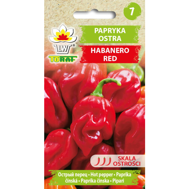 Papryka ostra Habanero Red nasiona 0,2g - TORAF