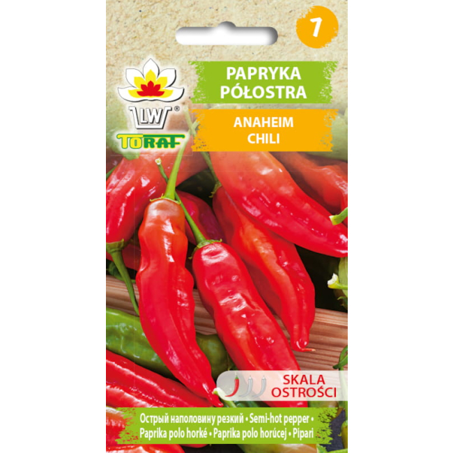 Papryka ostra Anaheim chili nasiona 0,2g - TORAF