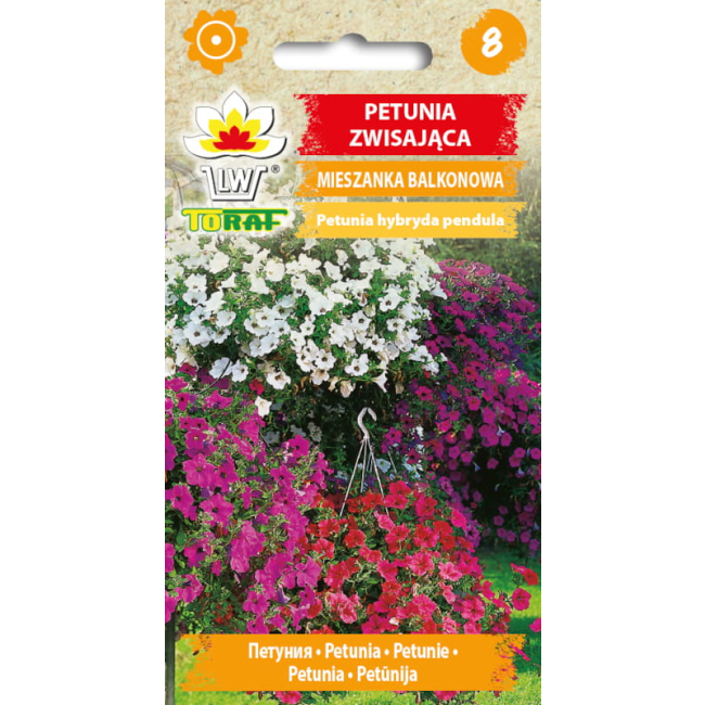 Petunia zwisająca mieszanka mix balkonowy 0,3g - TORAF