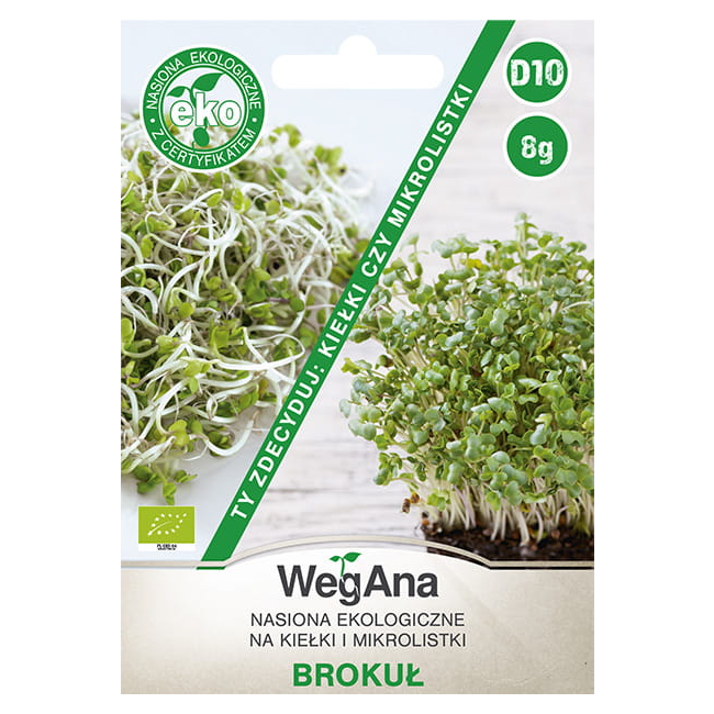 Brokuł na kiełki i mikrolistki 8g - WegAna