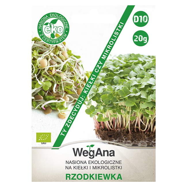 Rzodkiewka na kiełki i mikrolistki 20g - WegAna