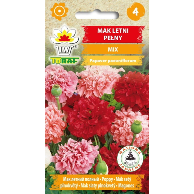 Mak letni pełny mieszanka nasiona 0,5g - TORAF