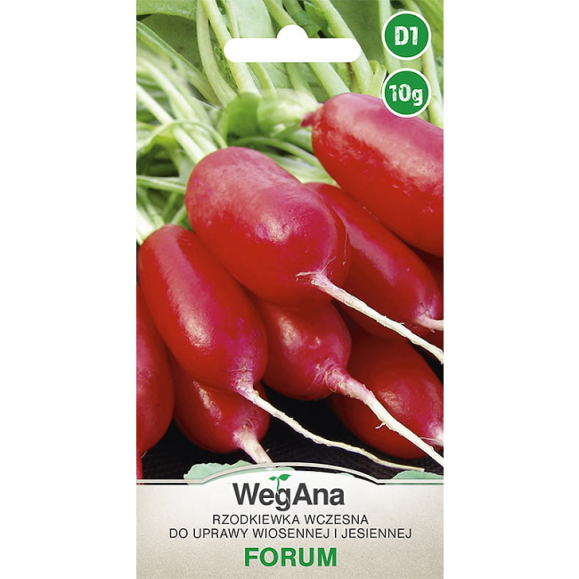 Rzodkiewka Forum do uprawy wiosennej i jesiennej nasiona 10g - WegAna
