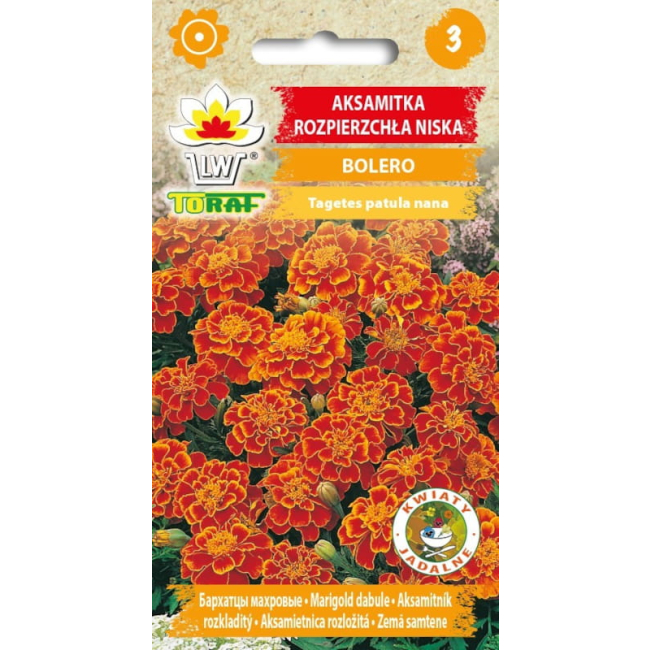 Aksamitka rozpierzchła Bolero nasiona 1g - TORAF