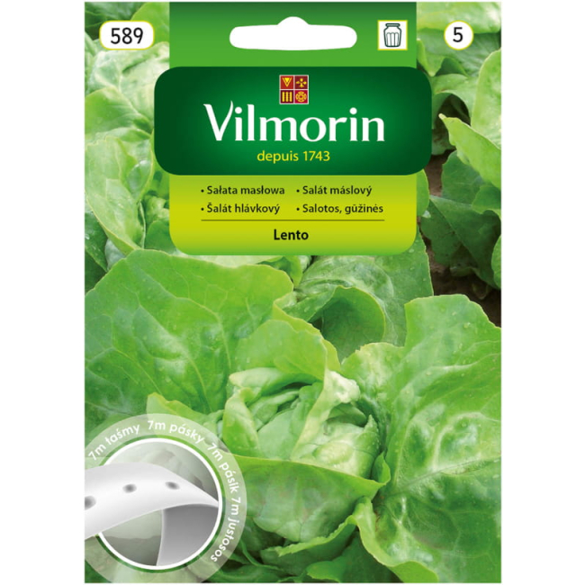 Sałata Lento nasiona na  taśmie 7m - VILMORIN