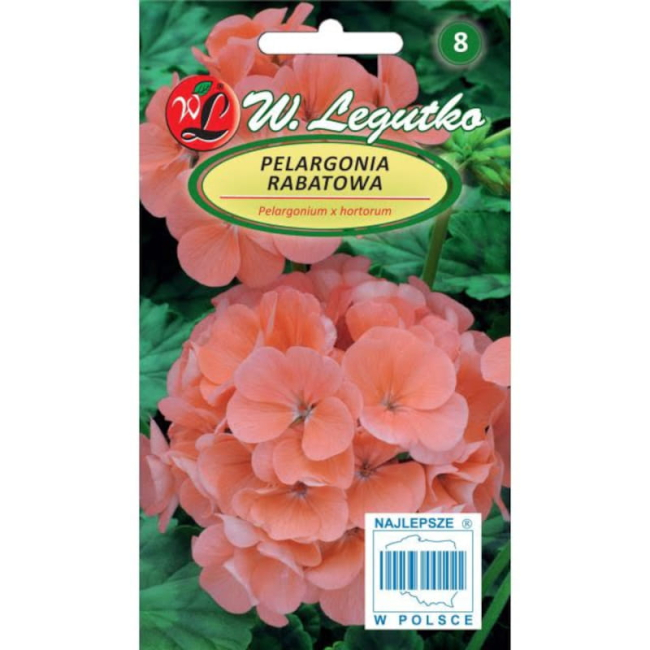 Pelargonia rabatowa Gama F1 łososiowa nasiona 0,05g - W. Legutko