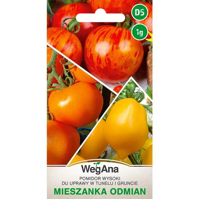Pomidor wysoki do tunelu i gruntu mieszanka trzech kolorów 1g - WegAna