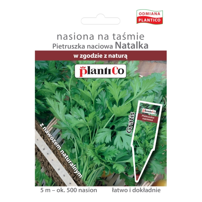 Pietruszka liściowa Natalka nasiona na taśmie 5m - Plantico